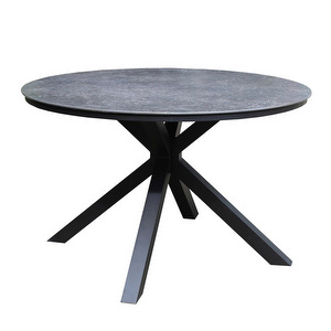 Max-ruokapöytä, tummanharmaa kivi / musta, ⌀ 120 cm