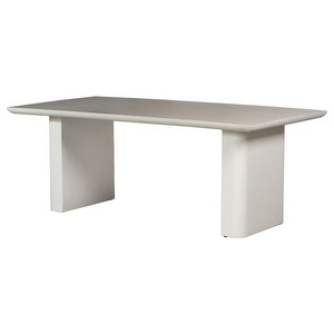 Rock-ruokapöytä, valkoinen terrazzo, 200 x 100 cm