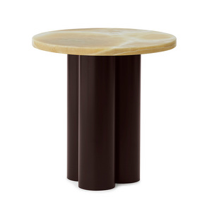 Dit-pöytä, brown/Honey onyx, ø 40 cm