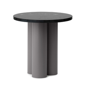 Dit-pöytä, grey/Nero Marquina, ø 40 cm