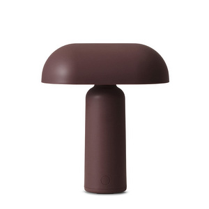 Porta-pöytävalaisin, ruskea, ladattava