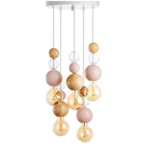 QUU Chandelier XL -kattokruunu, rosa