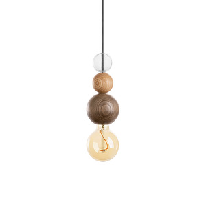 QUU Single Glass L -riippuvalaisin, walnut