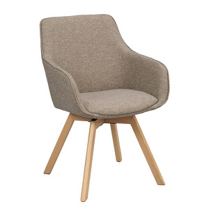 Alison-tuoli käsinojilla, tumma beige/tammi