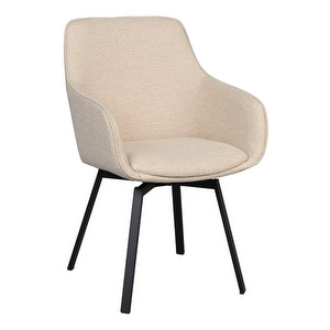 Alison-tuoli käsinojilla, vaalea beige/musta Alison-tuoli käsinojilla, vaalea beige/musta