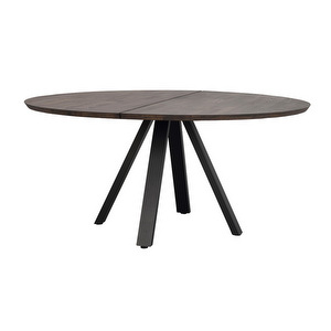 Carradale-ruokapöytä, tammi/musta V-jalka, Ø 150 cm Carradale-ruokapöytä, tammi/musta V-jalka, Ø 150 cm