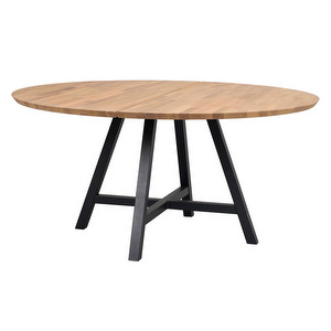 Carradale-ruokapöytä, tammi/musta A-jalka, Ø 150 cm Carradale-ruokapöytä, tammi/musta A-jalka, Ø 150 cm