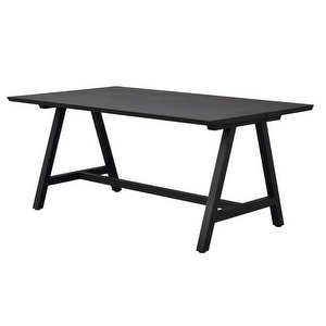 Carradale -jatkettava ruokapöytä, musta tammi/musta A-jalka, 170 x 100 cm Carradale -jatkettava ruokapöytä, musta tammi/musta A-jalka, 170 x 100 cm