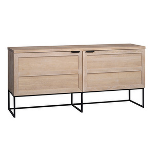 Everett-senkki, valkolakattu tammi/musta, 160 x 75 cm Everett-senkki, valkolakattu tammi/musta, 160 x 75 cm