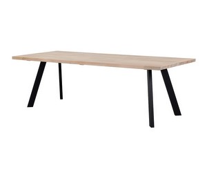 Fred-ruokapöytä, valkolakattu tammi, 100 x 240 cm Fred-ruokapöytä, valkolakattu tammi, 100 x 240 cm