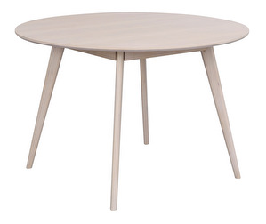 Yumi-ruokapöytä, valkolakattu tammi, ø 115 cm Yumi-ruokapöytä, valkolakattu tammi, ø 115 cm