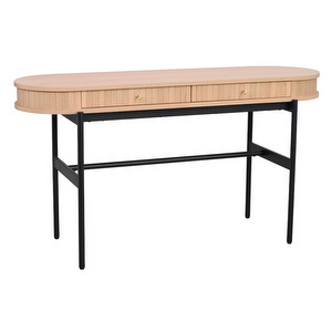 Haddington-konsolipöytä, valkolakattu tammi/musta, L 142 cm Haddington-konsolipöytä, valkolakattu tammi/musta, L 142 cm