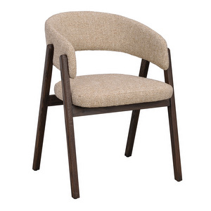 Barnaby-tuoli, Field-kangas 170 tumma beige / ruskea tammi