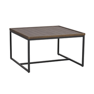 Deerfield-sohvapöytä, ruskea tammi /  musta, 70 x 70 cm