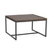 Deerfield-sohvapöytä, ruskea tammi /  musta, 70 x 70 cm