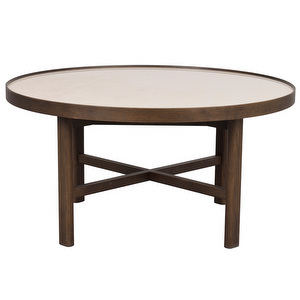 Marsden-sohvapöytä, ruskea tammi/beige keramiikka, Ø 90 cm Marsden-sohvapöytä, ruskea tammi/beige keramiikka, Ø 90 cm