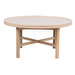 Marsden-sohvapöytä, valkolakattu tammi/beige keramiikka, Ø 90 cm