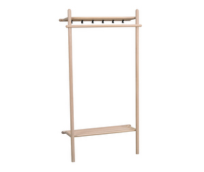 Milford Clothes Hanger, White Lacquered Oak, 90 x 180 cm Milford Clothes Hanger, White Lacquered Oak, 90 x 180 cm