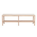 Orwel-konsolipöytä, beige travertiini/valkolakattu tammi, K 45 cm