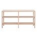 Orwel-konsolipöytä, beige travertiini/valkolakattu tammi, K 75 cm