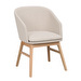 Windham-tuoli käsinojilla, beige/tammi