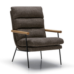 Bill-nojatuoli, Spicy-kangas 8 espresso brown / tammi, korkea selkänoja
