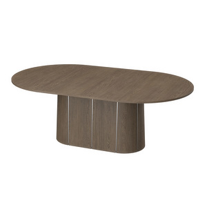 #115- jatkettava ruokapöytä, mocha tammi, 123 x 210/280 cm