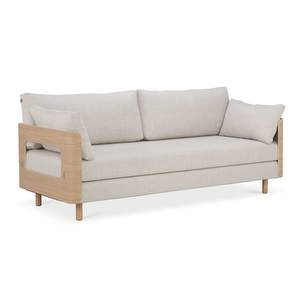 On2 Wood Sofa Bed, Diamonds Fabric 012 Off-White, W 202 cm On2 Wood Sofa Bed, Diamonds Fabric 012 Off-White, W 202 cm