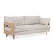 On2 Wood Sofa Bed, Diamonds Fabric 012 Off-White, W 202 cm