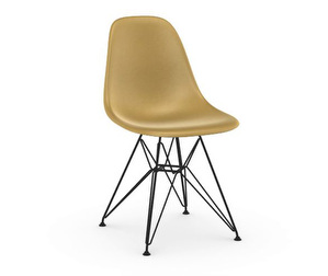 Eames DSR Fiberglass Chair, Ochre Light/Black