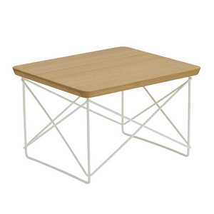 Eames Occasional Table LTR -sivupöytä, kastanja / valkoinen