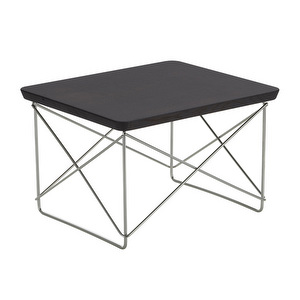 Eames Occasional Table LTR -sivupöytä, tumma tammi / ruostumaton teräs