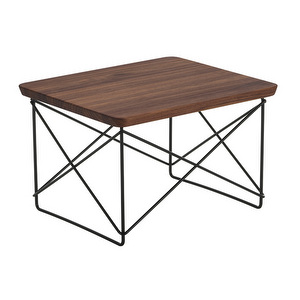 Eames Occasional Table LTR -sivupöytä, tumma pähkinä / musta