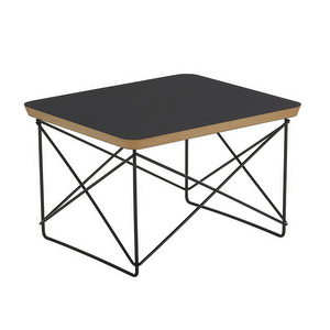 Eames Occasional Table LTR -sivupöytä, musta laminaatti / musta