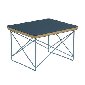 Eames Occasional Table LTR -sivupöytä, sininen linoleumi / sininen