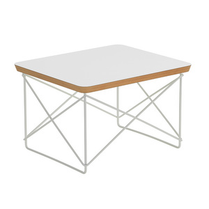 Eames Occasional Table LTR -sivupöytä, valkoinen laminaatti / valkoinen