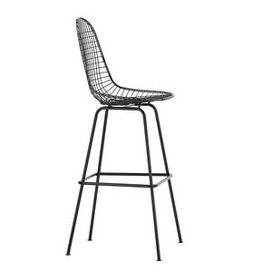 Eames Wire -baarituoli, musta, high