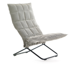 K Chair, Sand Fabric Stone-Black, W 72 cm