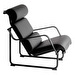 Remmi Armchair, Prestige Leather Black / Black