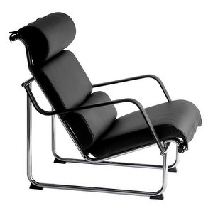 Remmi Armchair, Prestige Leather Black / Chrome