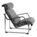 Remmi Armchair, Zebra Fabric / Chrome